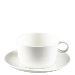 Tasse et sous-tasse à thé blanche 30 cl