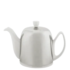Théière porcelaine blanc inox 140 cl