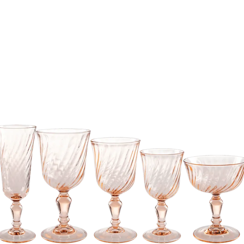 Verres Vintage rose